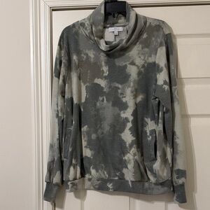 New Directions Gray Tie-Dye Sweatshirt